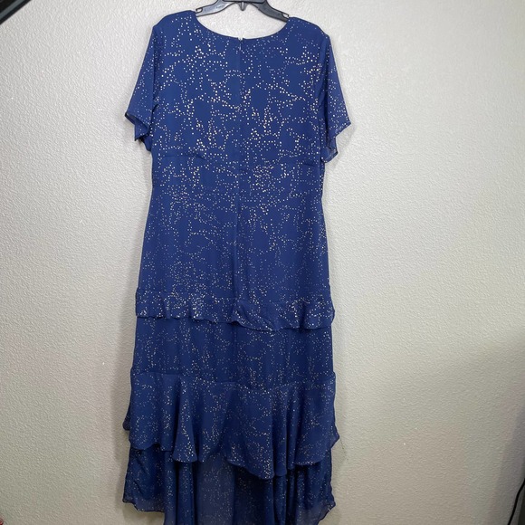 Hutch Dresses Hutch Plus Size 8 Chiffon Tate Gown Maxi Dress Blue